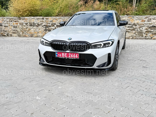 Обвіс накладка переднього бампера BMW 3 series G20 G21 LCI 2022+ чорний глянець