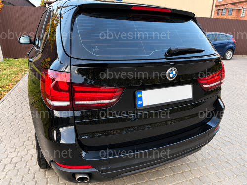 Спойлер під скло (нижній) BMW X5 F15 2013-2018 ABS пластик колір, чорний глянець