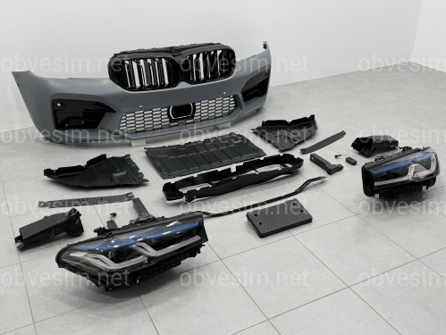 Комплект рестайлінгу передньої частини в стилі M5 LCI 2020+ для BMW 5 series G30 G31 2016-2020 з фарами BMW Laser
