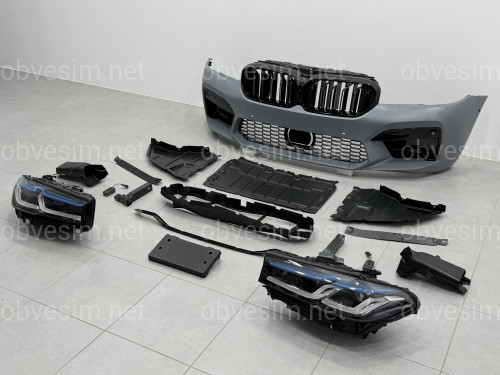 Комплект рестайлінгу передньої частини в стилі M5 LCI 2020+ для BMW 5 series G30 G31 2016-2020 з фарами BMW Laser