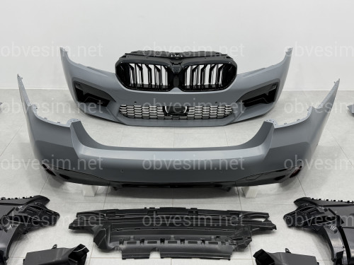 Комплект обвісу рестайлінг в стиле M5 Shadow Line LCI 2020+ для BMW 5 series G30 2016-2020 з фарами Shadow Line