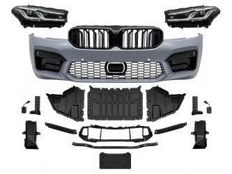 Комплект рестайлінгу передньої частини у стилі M5 LCI 2020+ для BMW 5 series G30 G31 2016-2020 з фарами BMW LED