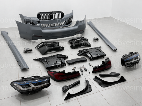 Комплект обвісу рестайлінг M paket LCI 2020+ для BMW 5 series G30 2016-2020 з фарами BMW Laser