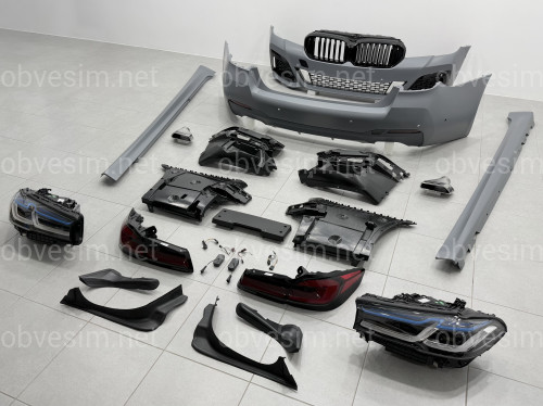 Комплект обвісу рестайлінг M paket LCI 2020+ для BMW 5 series G30 2016-2020 з фарами BMW Laser