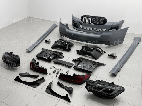 Комплект обвісу рестайлінг M paket LCI 2020+ для BMW 5 series G30 2016-2020 з фарами Shadow Line