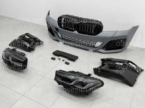 Комплект обвісу рестайлінг M paket LCI 2020+ для BMW 5 series G30 2016-2020 з фарами Shadow Line