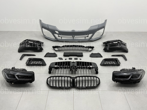 Комплект обвісу рестайлінг M paket LCI 2020+ для BMW 5 series G30 2016-2020 з фарами Shadow Line