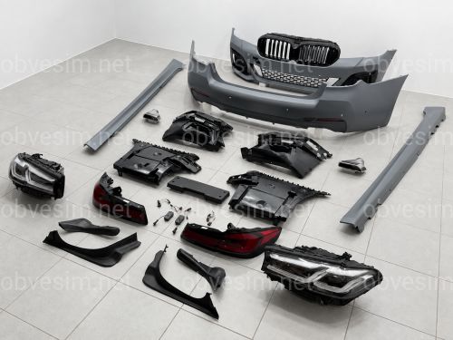 Комплект обвісу рестайлінг M paket LCI 2020+ для BMW 5 series G30 2016-2020 з фарами BMW LED