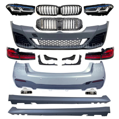 Комплект обвісу рестайлінг M paket LCI 2020+ для BMW 5 series G30 2016-2020 з фарами BMW Laser