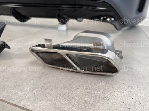 Бампер задній з насадками труб CLA45 AMG Mercedes CLA C117 2013-2018