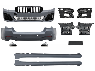 Комплект обвісу M paket LCI BMW 5 series G30 2020+ (передній / задній бампер, пороги, насадки на труби, жалюзі, ніздрі)
