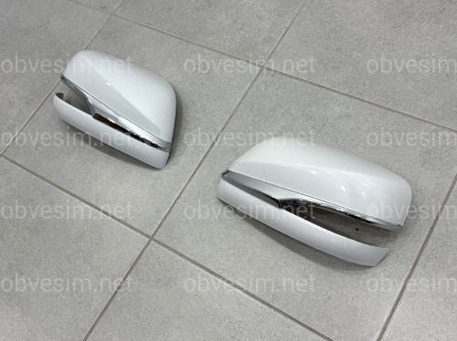 Кришки накладки дзеркал Lexus LX 570/450D 2016-2021 GX 460 2009-2023 перламутр білий 2шт.