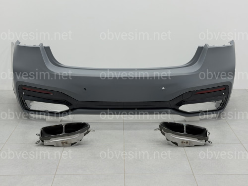 Бампер задній з насадками M760 BLACK для BMW 7 series G12 2019-2022