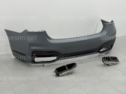 Бампер задній з насадками M760 BLACK для BMW 7 series G12 2019-2022