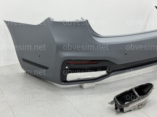 Бампер задній з насадками M760 BLACK для BMW 7 series G12 2019-2022