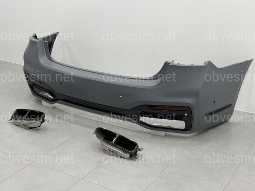Бампер задній з насадками M760 BLACK для BMW 7 series G12 2019-2022