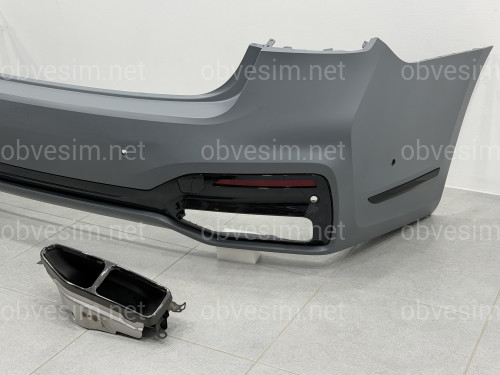 Бампер задній з насадками M760 BLACK для BMW 7 series G12 2019-2022