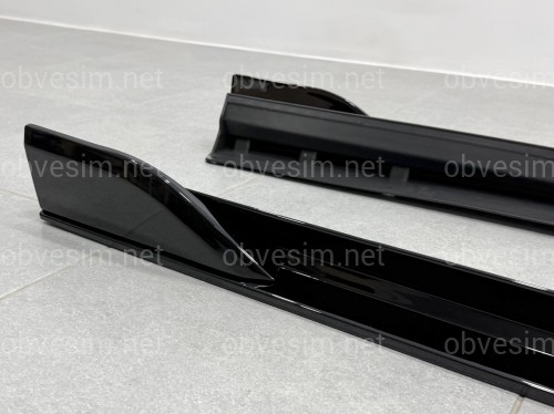 Леза під пороги довгі M Paket BMW X6 G06 F96 2019-2026 2шт чорний глянець