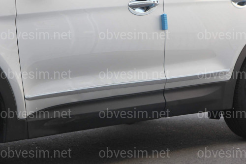Хромовані молдінги на двері Hyundai Santa Fe 2013-