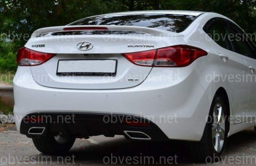 Спойлер на багажник Hyundai Elantra MD 2010-2015 зі стоп сигналом ABS пластик