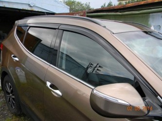 Дефлектори вікон Clover Hyundai Santa Fe 4 шт 2012-