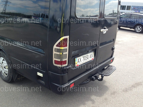 Хром накладки на стопи Mercedes-Benz Sprinter W901 1995-2006 (нержавіюча сталь)
