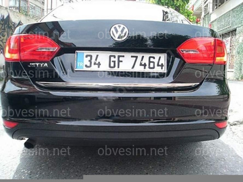 Хром накладка нижньої кромки багажника Volkswagen Jetta 2011-2014 до рейсталінгу (нержавіюча сталь)