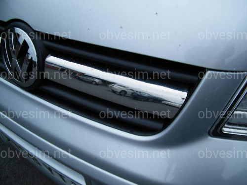 Хром накладка на решітку радіатора Volkswagen T5 Transporter 2003-2009 (нержавіюча сталь) 2шт.