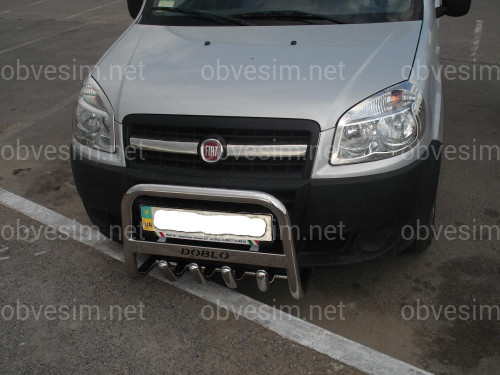 Хром накладка на решітку радіатора Fiat Doblo 2006-2010