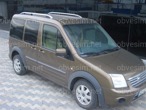 Рейлінги на дах модель CROWN Ford Transit Connect / Tourneo 2004-2015 КОРОТКА БАЗА, колір сірий мат