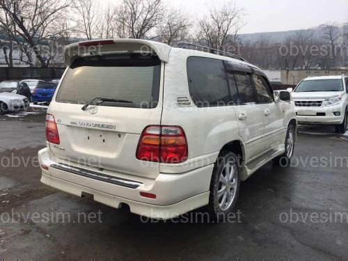 Спойлер козирок Toyota Land Cruiser 100 / Lexus LX 470 1998-2007 ABS пластик колір чорний, модель Maxi