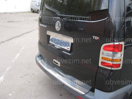 Хром накладки на стопи Volkswagen T-5 Transporter/ Caravelle/ Multivan 2004-(нержавіюча сталь)