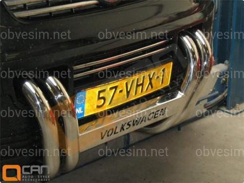 Хром накладки в решітку бампера Volkswagen T5 Transporter 2003-2009 (нержавіюча сталь) 2шт.