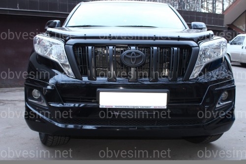 Спідниця переднього бампера Modelista Toyota Land Cruiser Prado 150 рестайлінг 2013+ (білий)