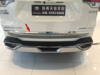 Хром накладка на край багажника Toyota Highlander 2014-2017 (нержавіюча сталь)