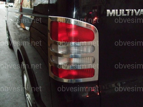 Хром накладки на стопи Volkswagen T-5 Transporter/ Caravelle/ Multivan 2004-(нержавіюча сталь)